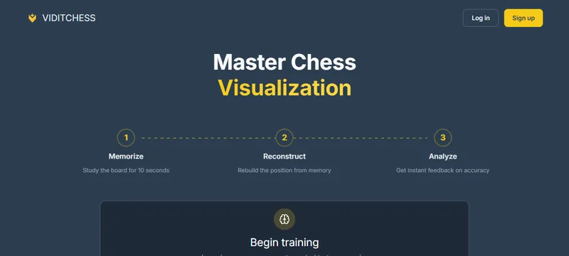 Screenshot of the Memory app — Master Chess Visualization